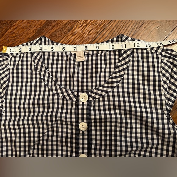 J.Crew white and blue gingham short sleeve dress 100 % cotton size 2 - Picture 6 of 10